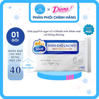 [MỚI] [CHÍNH HÃNG] Khăn Khô Lau Mặt Silcot Cao Cấp Gói 40 Miếng (20cm x 20cm) - NHI.TNL