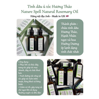 Dầu ủ dưỡng mọc tóc hương thảo Nature Spell Natural Rosemary Oil 50ML & 150ML - Bill UK