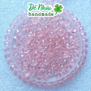 50 Hạt Pha Lê Hình Tròn Dẹp (Bánh Cam) 8mm