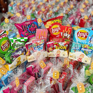 (Bán lẻ giá sỉ) 1 set quà bánh kẹo 5 món mini nhiều màu cho các bé