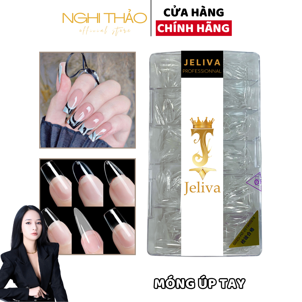 Móng úp tay JELIVA hộp 500 móng Nghi Thảo