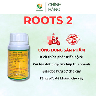 Phân bón lá hữu cơ sinh học Roots 2 Phát triển rễ Cứng cây Lá xanh Hoa nhiều kích nảy mầm - 100ml