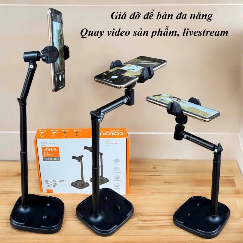 Giá Đỡ JC001, Live Stream,  Xoay 360 Độ,  Dễ Dàng Tùy Chỉnh Độ Cao, Góc Quay - FALCONS Stotre