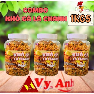 COMBO 1,5KG KHÔ GÀ 3 HỦ LOẠI 1 VY ANH [ KHÔ GÀ LÁ CHANH HOẶC KHÔ GÀ BỞ TỎI]