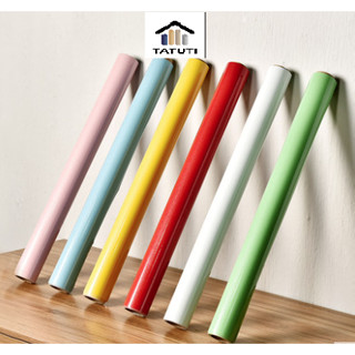 Giấy dán tường kiểu trơn bóng, decal dán tường kệ bếp bàn học keo sẵn không thấm nước cao cấp giá sỉ 5x0.6m