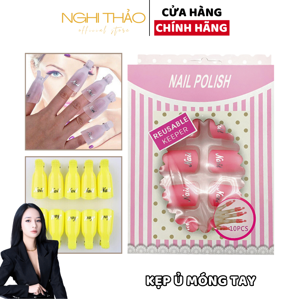 Kẹp ủ phá gel móng tay set 10 chiếc Nghi Thảo