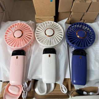 Quạt Mini Cầm Tay Tích Điện N15, dung lượng pin 5000mAh, 5 chế độ gió, xoay linh hoạt 90 độ, kèm dây đeo cổ và màn hình