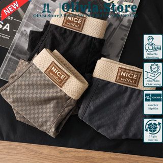 Combo 3 Quần lót nam boxer [MS15], sịp đùi nam cotton họa tiết caro in nổi bẳt mắt