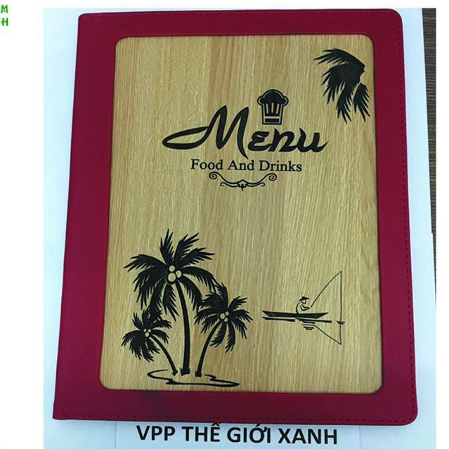 BÌA 10 LÁ MENU GỖ A4 -2332 (23X32CM)