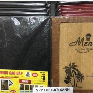 BÌA 10 LÁ MENU GỖ A4 -2332 (23X32CM)