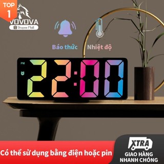 Đồng hồ báo thức LED để bàn trang trí phong cách vintage Phụ kiện decor bàn học, decor bàn gaming, phòng khách
