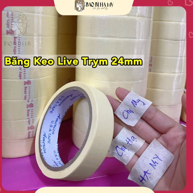 [1 Cuộn] Băng Keo Giấy Live Trym 24mm