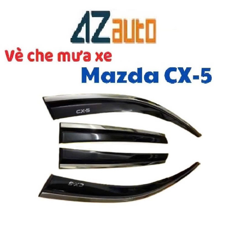 Vè che mưa chỉ inox xe Mazda Cx5 2018-2026 Hàng cao cấp