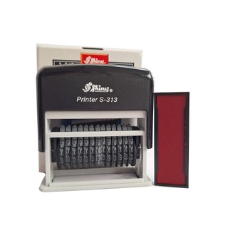 Con dấu 13 dãy số, số cao 3(mm) liền mực Shiny S-313