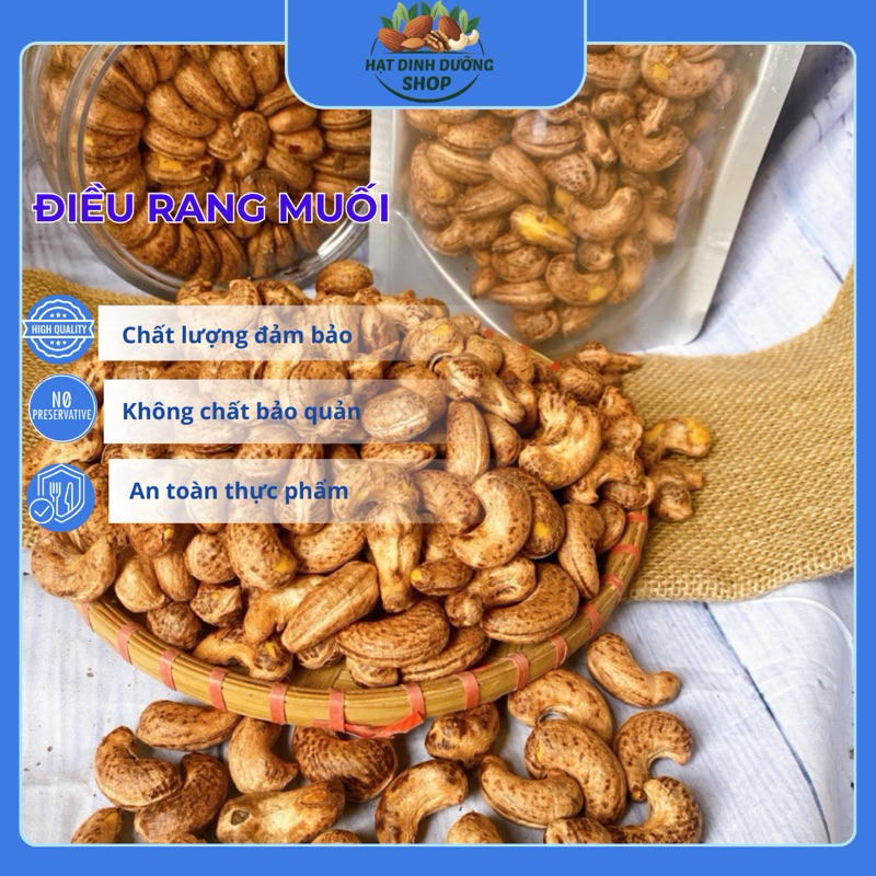 500g Hạt điều nguyên lụa rang muối loại A