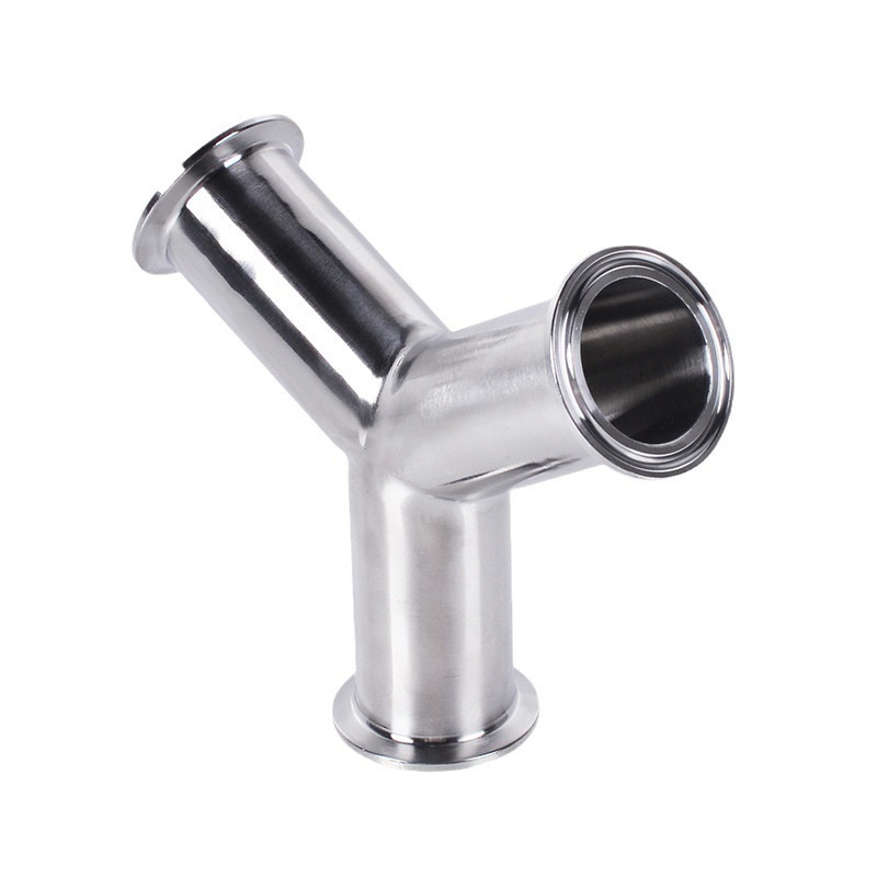 Y kẹp clamp vi sinh inox 304 -  Chữ Y inox Vi Sinh 3 mặt clamp 45 độ