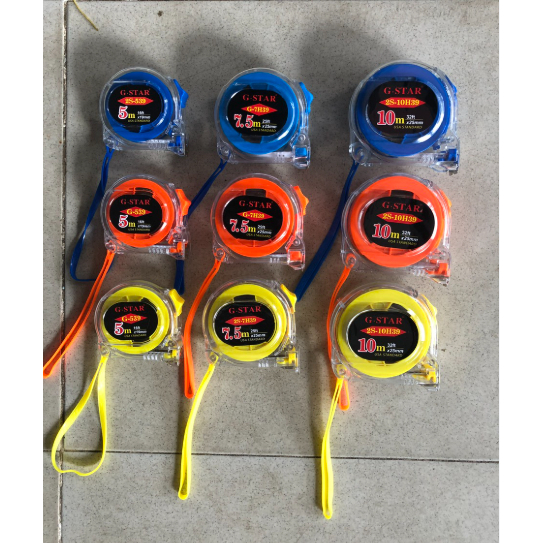 Thước kéo G-star loại nhựa gồm loại 3M, 5M, 7.5M