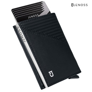 Ví Đựng Thẻ Thông Minh Eclipse, Ví Nam Da Bò Saffiano Cao Cấp, Gập Ba Mini Nhỏ Gọn Chính Hãng Jenoss