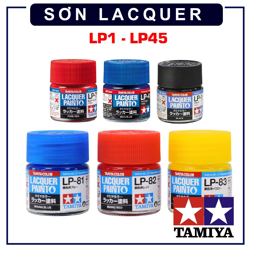Lacquer (LP1 - LP45) Sơn mô hình Tamiya – Sơn mô hình màu kim loại và bóng Tamiya - Tamiya