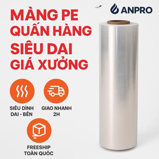 Màng PE quấn bụng màng chít valy đụng cụ đồ dùng 25cm