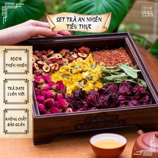  Set Trà An Nhiên Tiêu Thực Tiệm Trà 1990s trà hoa thảo mộc detox giúp thanh lọc cơ thể nhẹ bụng 