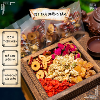 Set Trà Dưỡng Tâm Ngủ Ngon Tiệm Trà 1990s, trà hoa thảo mộc an thần, thư giãn sâu, đẹp da, bồi bổ khí huyết