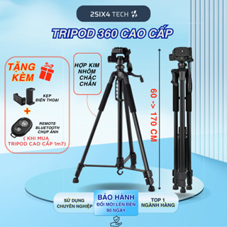 Chân Quay Máy Ảnh Điện Thoại Tripod 360° Hợp Kim Nhôm Chắc Chắn Hỗ Trợ Quay 360° 264 Tech