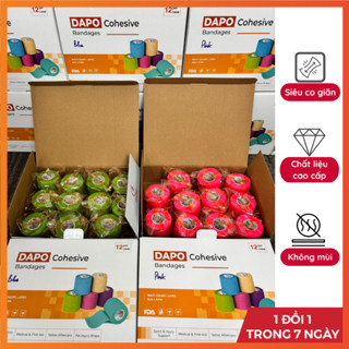 [COMBO 24] Băng Cao Su Non Băng Keo Băng Quấn Cổ Chân Cổ Tay Băng Thể Thao Cá Nhân DapoTape 5cmx4,5m