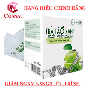 Trà Táo Xanh kelly detox giảm cân, thảo mộc xanh định hình eo thon,dáng đẹp,thải mỡ hộp 12 gói
