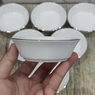 Combo 5 chén nước chấm viền bạc sứ minh long - chén nước chấm sứ Minh Long