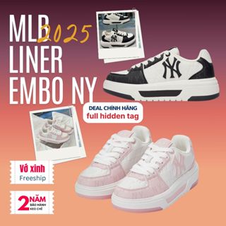 [CHÍNH HÃNG]  Giày MLB Chunky Liner Embo Hồng Valentine NY , giày độn 6cm (FULL HIDDEN TAG)