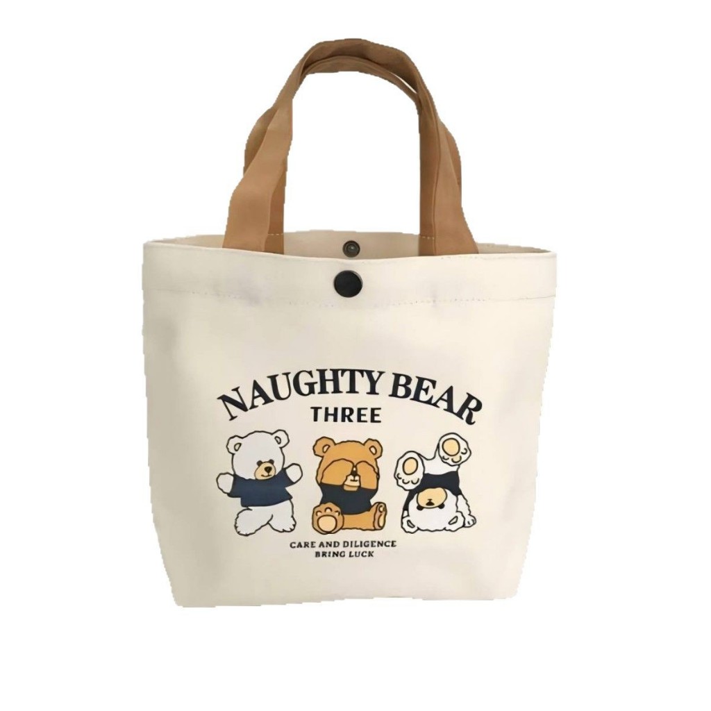 Túi Vải Canvas In Hình Sáng Tạo - Túi Nhỏ Đựng Hộp Cơm Văn Phòng - Đựng Đồ Cho Bé