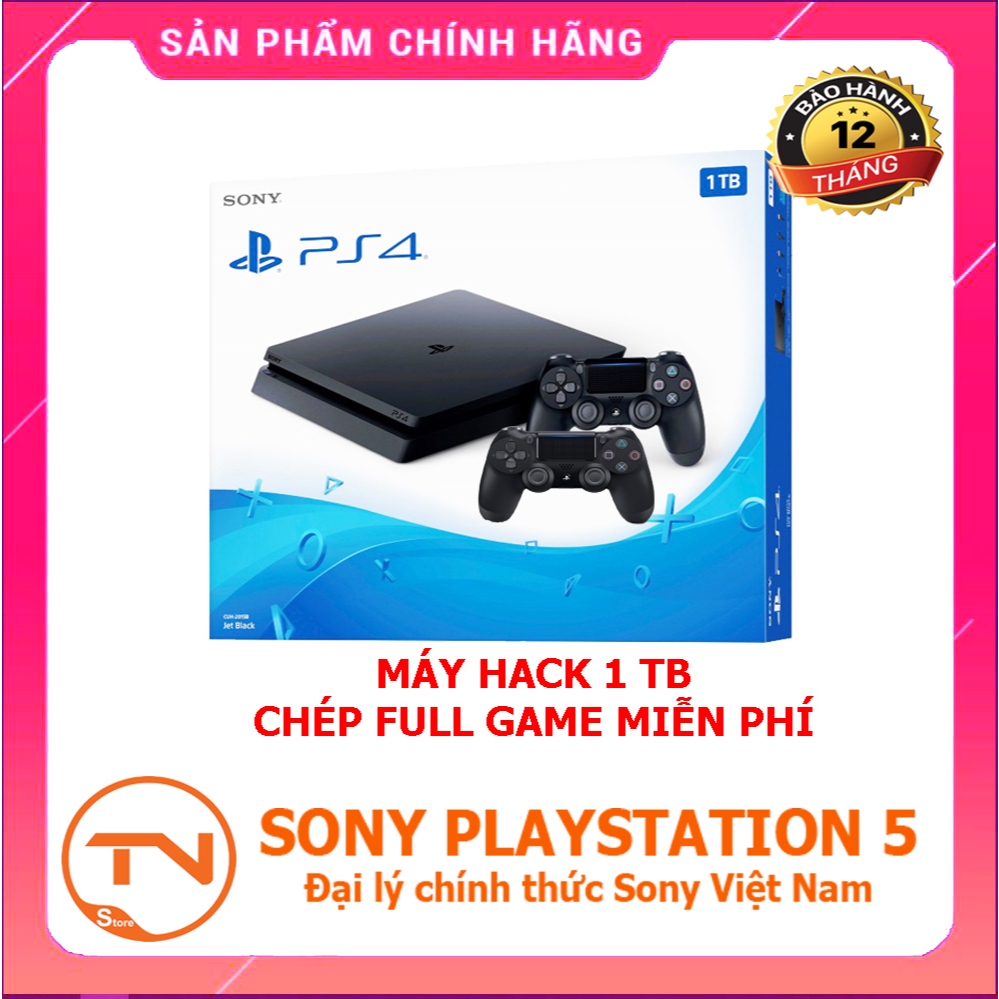 Máy game PS4 Slim CHÉP FULL GAME - Sony Playstation Bảo hành 12 tháng