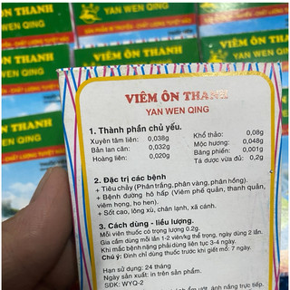 VIÊM ÔN THANH VĨ 24V(dạng viên )