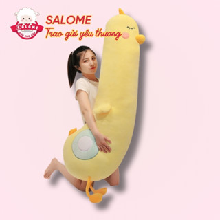  Gấu Bông Con Vịt Vàng Dài 50cm-1m2 Dễ Thương Cute Gối Ôm Ngủ cho bé SALOME Thú Nhồi Bông Gà Vàng 