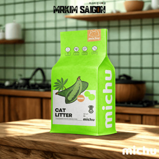 Cát Vệ Sinh Michu Sắn Cao Cấp 6L (2kg) – Hương Muối Biển, Vón Cục Nhanh, Khử Mùi Tốt, An Toàn