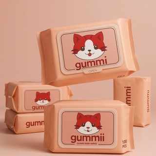 Thùng 10 Gói Khăn Ướt Gummii - Không Cồn Không Parabens, Dịu Nhẹ, Dành Cho Mẹ Và Bé