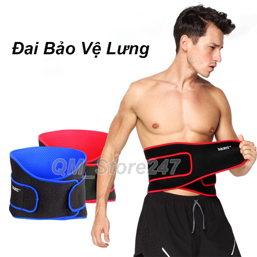 Đai lưng tập gym tập luyện thể thao chạy bộ hỗ trợ giảm đau lưng aolikes 7995