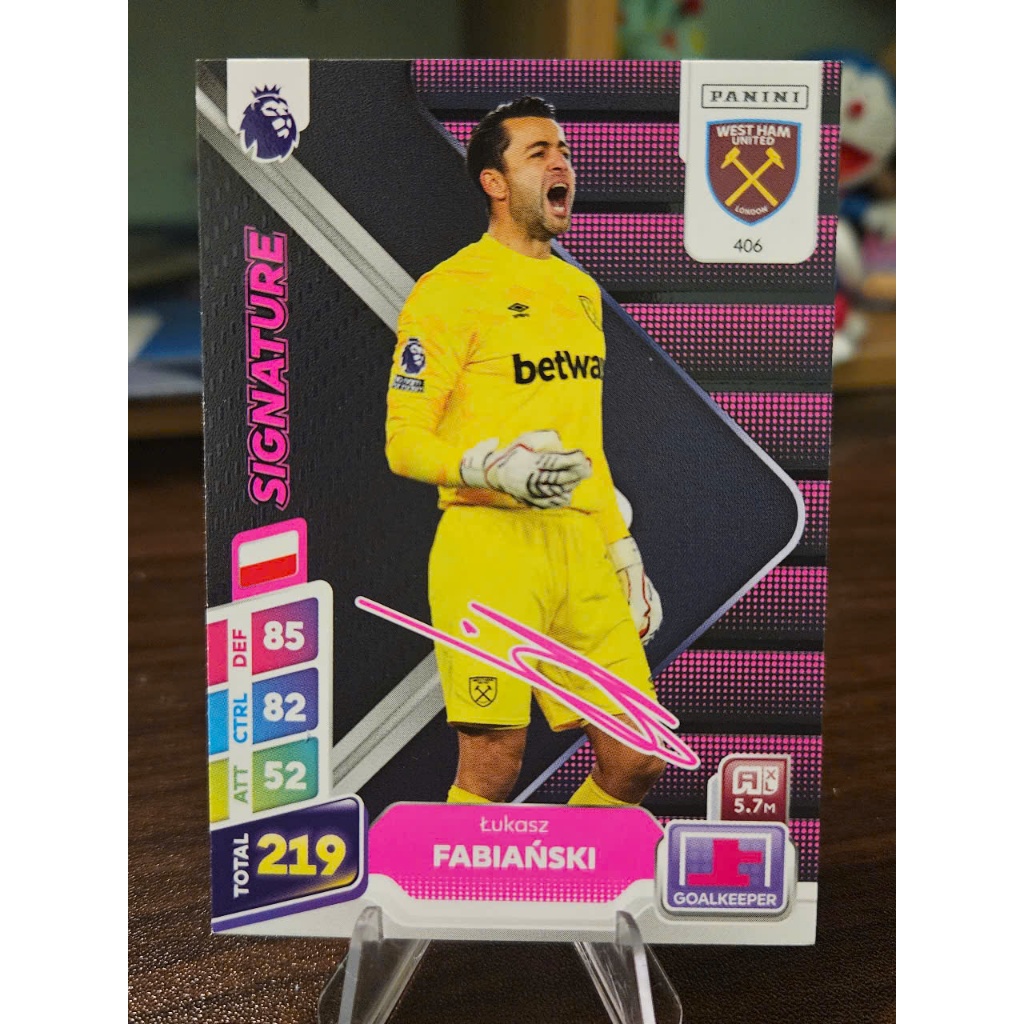 Thẻ SIGNATURE Lukasz Fabianski Panini Plus Premier League 2024/2025 (West Ham United) (24/25)
