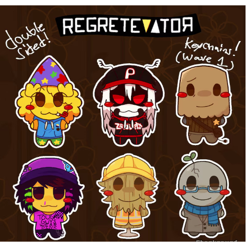 Regretevator npc epoxy keychains [PRE-ORDER]