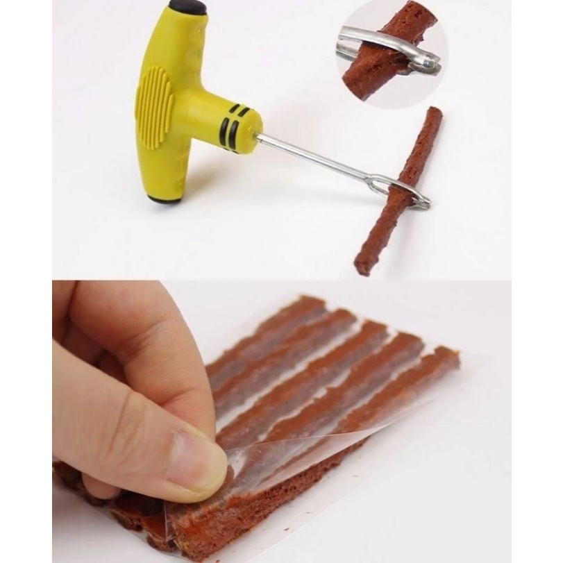 Bộ Dụng Cụ Vá Lốp Xe Máy, Ô tô Không Săm tiện lợi (kèm dùi vá)