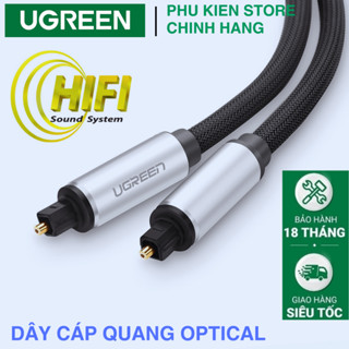 Cáp Âm Thanh Optical UGREEN Sợi quang dây bện lưới dài 1m - 3m Chính hãng