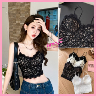 Áo bra ren 2 dây mẫu mới 2025 có mút ngực phối viền hoa lưng thun freesize An Kỳ shop