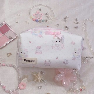  Pouch make up chần bông  hộp bút chần bông PawMe Clothing  túi đựng mỹ phẩm  đồ dùng cá nhân - họa tiết sắc màu 