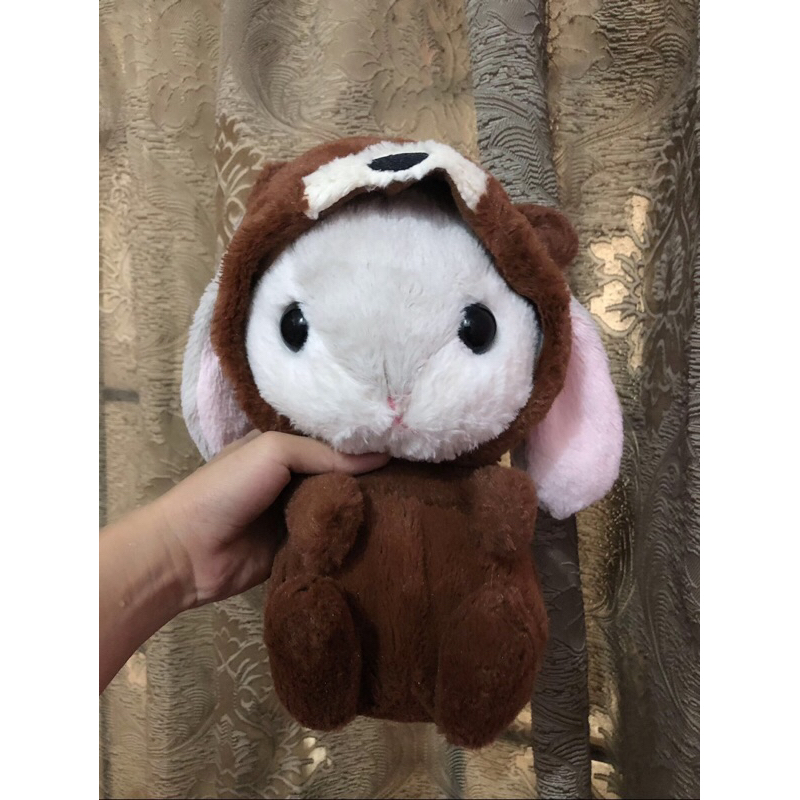 Gấu bông thỏ Loppy Amuse xám cosplay rái cá