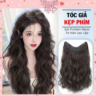  Tóc Giả Chữ U Kẹp Phím – Dài 60cm Xoăn Sóng Hoặc Thẳng Suôn Nhẹ Cho Nữ 