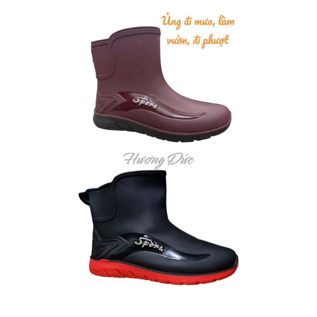 Ủng bảo hộ cổ thấp/ ủng bảo hộ lao động/ ủng làm vườn, đi phượt, leo núi, làm đồi, ủng ngắn nam, ủng ngắn nữ 829