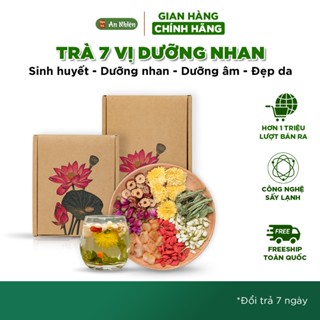 Trà Dưỡng Nhan Bảy Vị An Nhiên thanh nhiệt, an thần, sinh huyết dưỡng âm, Nguyên liệu Sấy lạnh