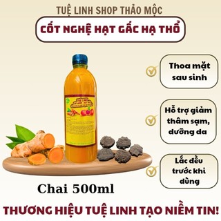 500ml cốt nghệ hạt gấc Tuệ Linh thoa mặt sau sinh