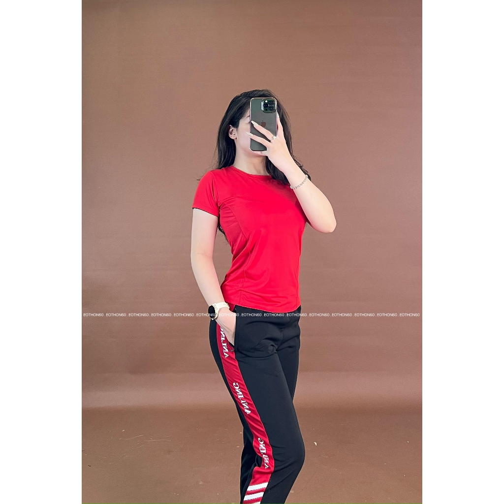 Áo anling chữ sau lưng, quần jogger das chữ dọc [hình thật shop chụp] Eothon60